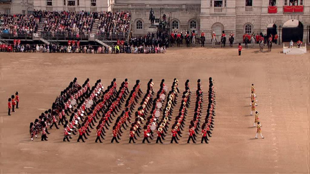 General view of the Massed Bands of the Household Division